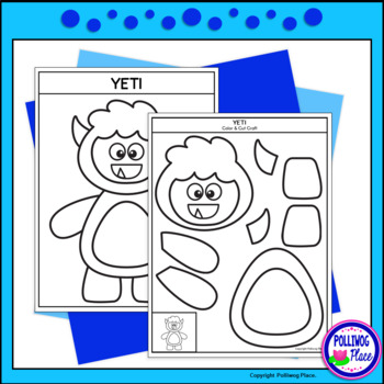 Winter yeti craft activity by polliwog place tpt