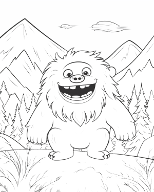 Yeti pages bring the abominable snowman to life with fun and creative printables