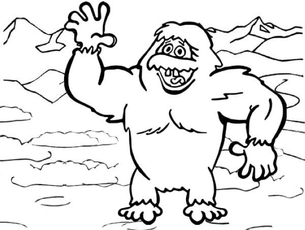 Printable yeti coloring pages pdf