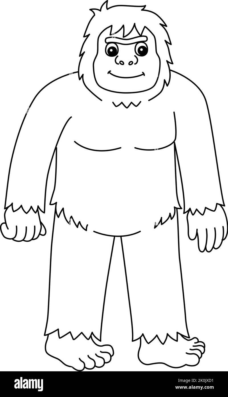 Big foot yeti cut out stock images pictures