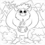 Yeti bigfoot coloring pages free coloring pages