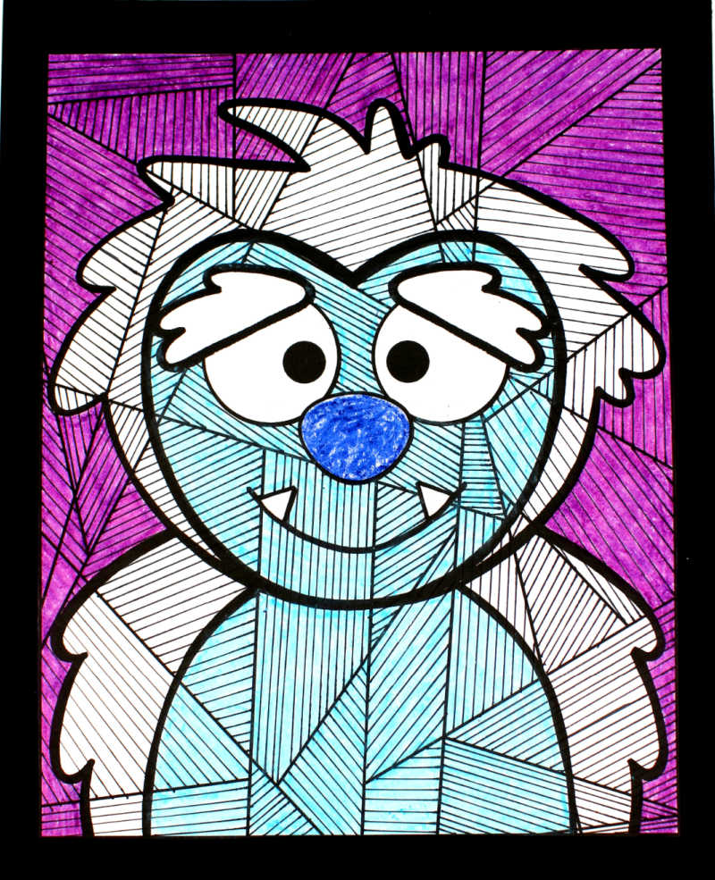 Free printable yeti coloring page craft