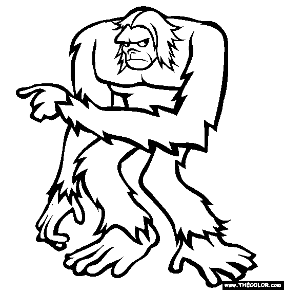 Yeti coloring page free yeti online coloring