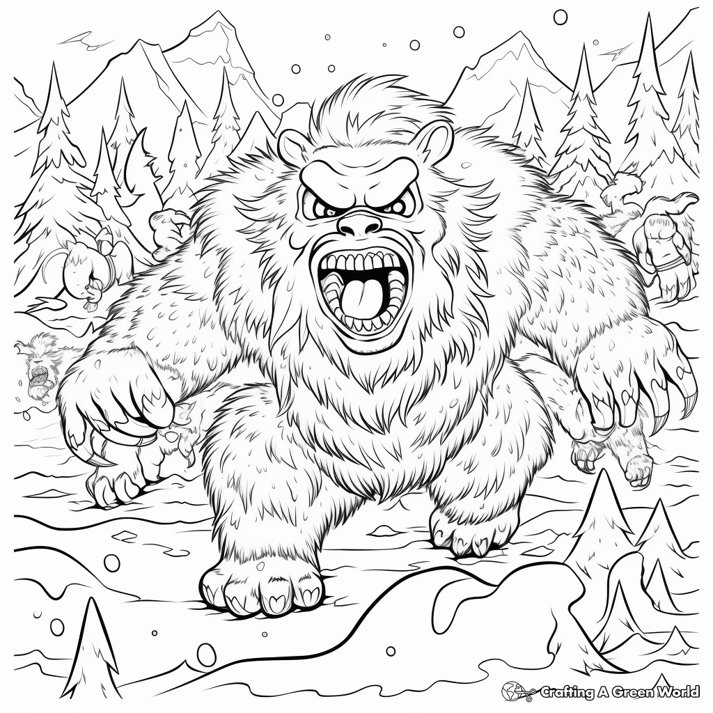 Yeti coloring pages