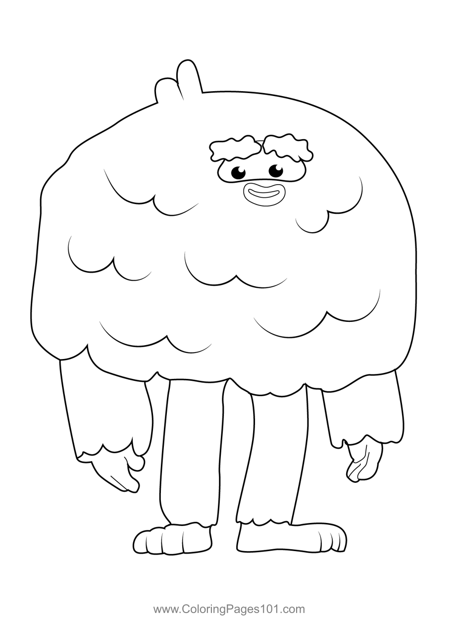 Yetis true and the rainbow kingdom coloring page for kids