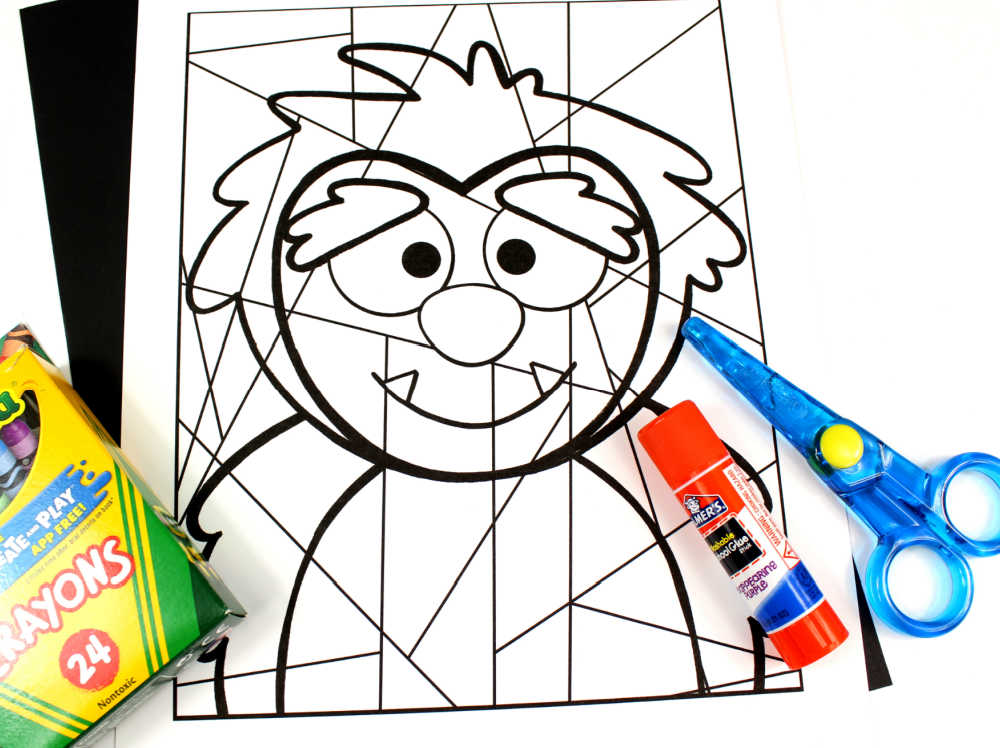 Free printable yeti coloring page craft