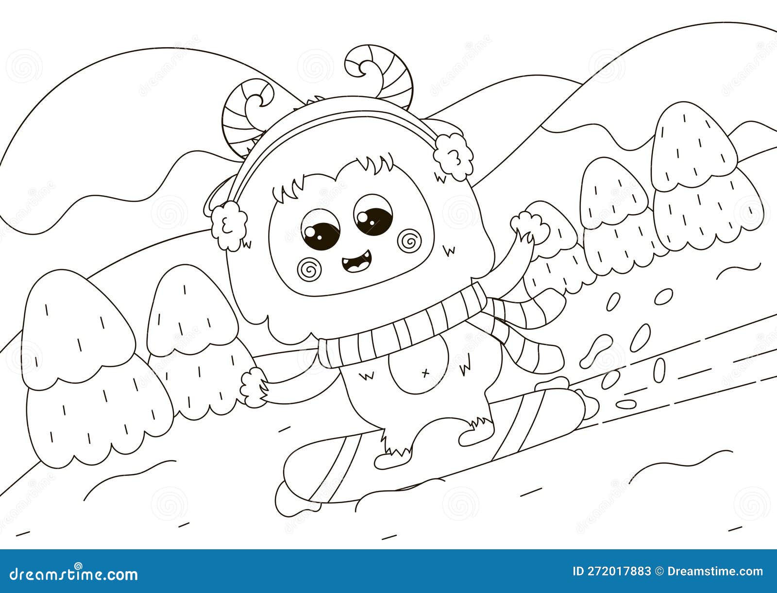 Coloring page yeti stock illustrations â coloring page yeti stock illustrations vectors clipart