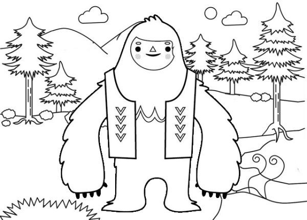 Printable yeti coloring pages pdf