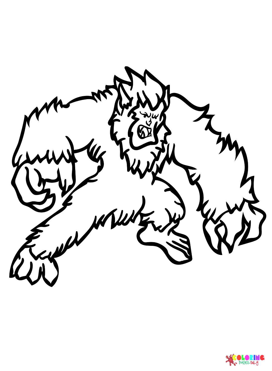 Yeti coloring pages printable for free download