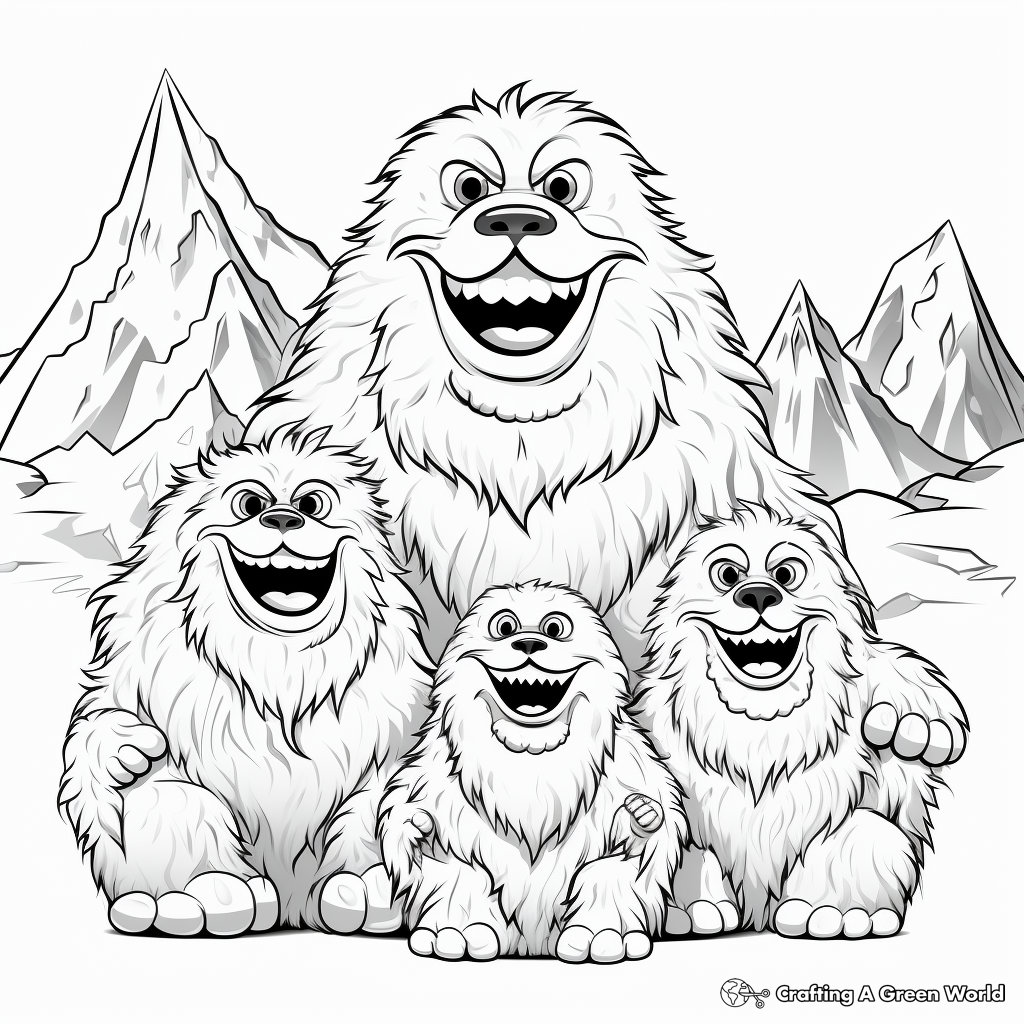 Yeti coloring pages