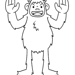 Yeti coloring pages printable for free download