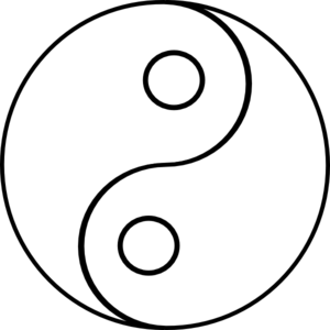 Blank yin yang clip art at