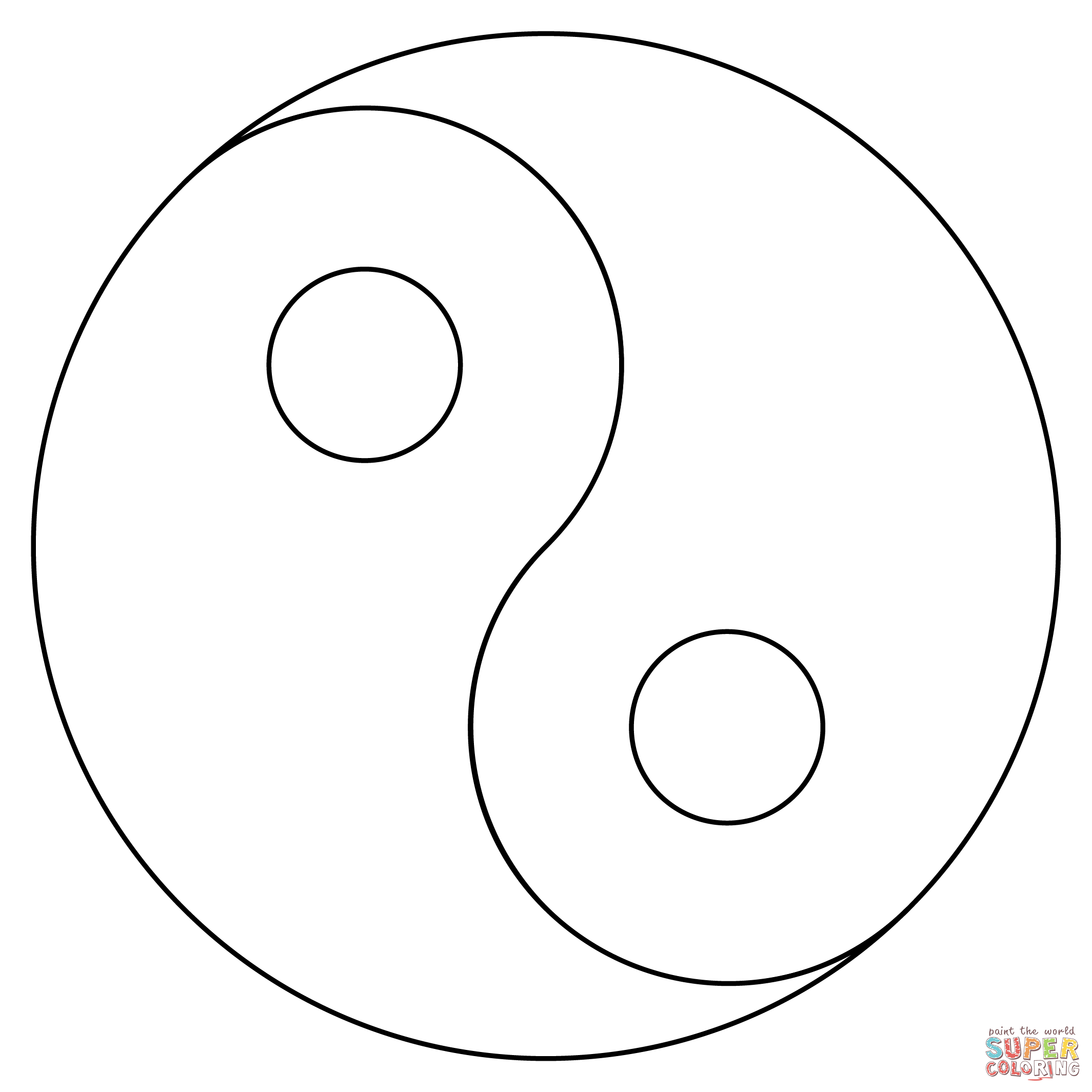 Yin yang coloring page free printable coloring pages