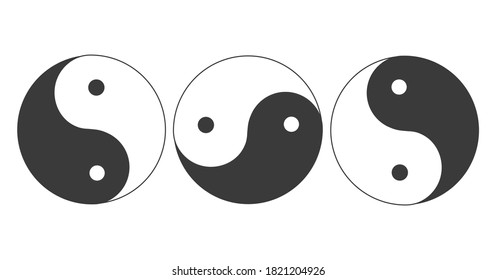 Yin yang symbol happy sad emojis stock vector royalty free