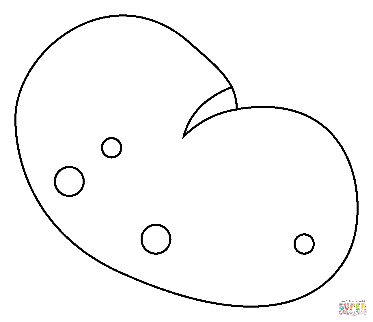 Potato emoji coloring page free printable coloring pages