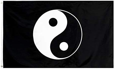 Pringcor large xft yin yang flag vivid color taoism dorm man cave garage yoga patio lawn garden
