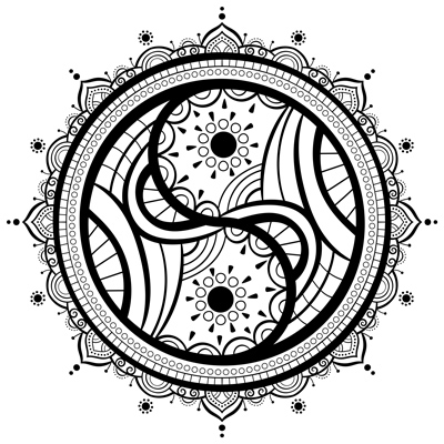 Yin yang coloring page m