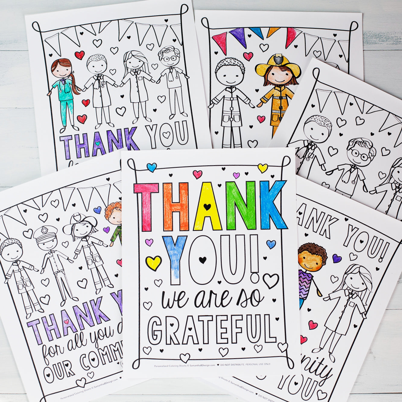 Munity helper first responders thank you coloring sheets pdf do â samantha b design