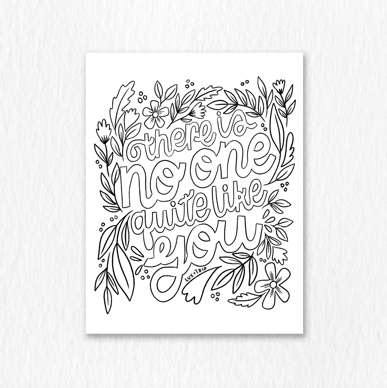 Printable no one like you coloring page â lux trip