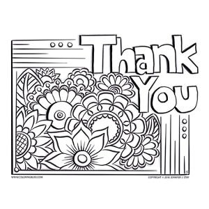 Grateful coloring page