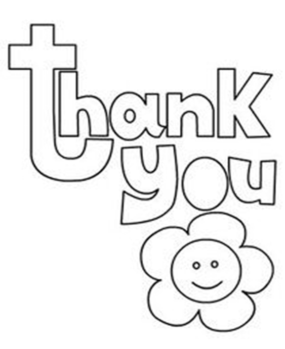 Free easy to print thank you coloring pages