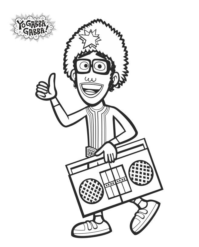 Yo gabba gabba coloring pages