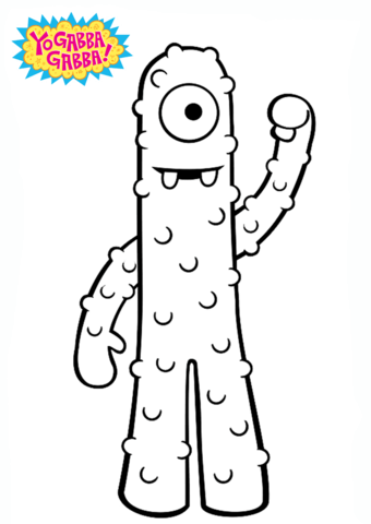 Yo gabba gabba muno coloring page free printable coloring pages cartoon coloring pages coloring pages free printable coloring pages