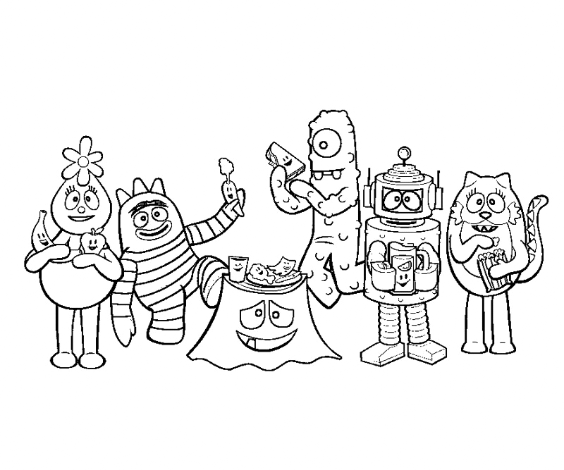 Yo gabba gabba coloring pages