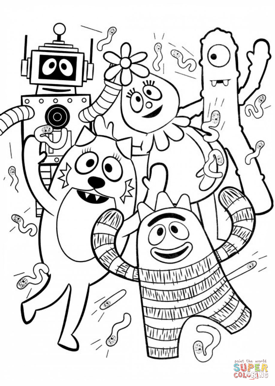 Yo gabba gabba coloring page free printable coloring pages