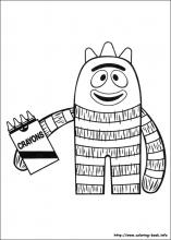 Yo gabba gabba coloring pages on coloring