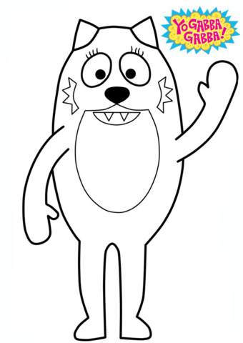 Yo gabba gabba toodee coloring page free printable coloring pages