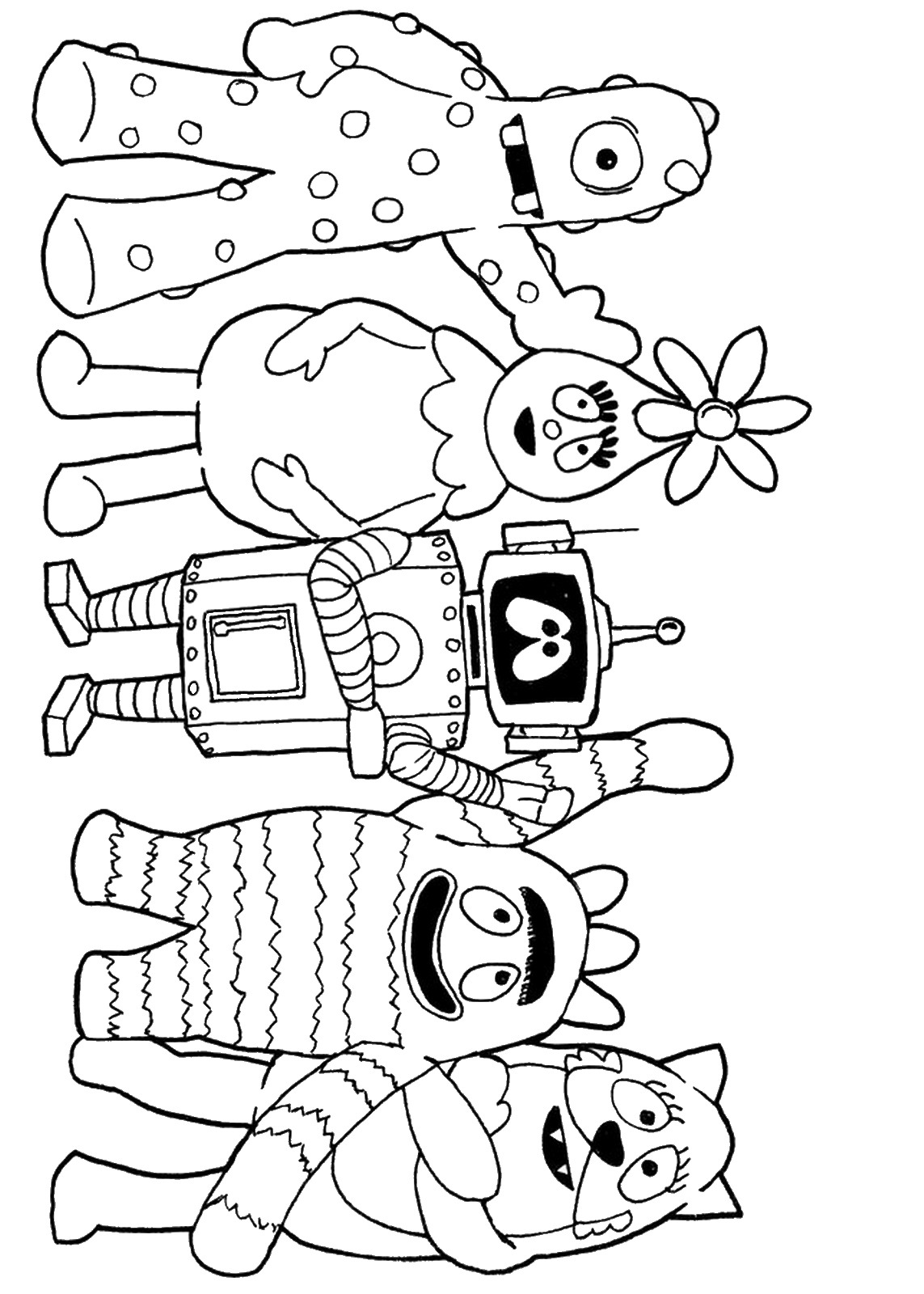 Yo gabba gabba coloring pages