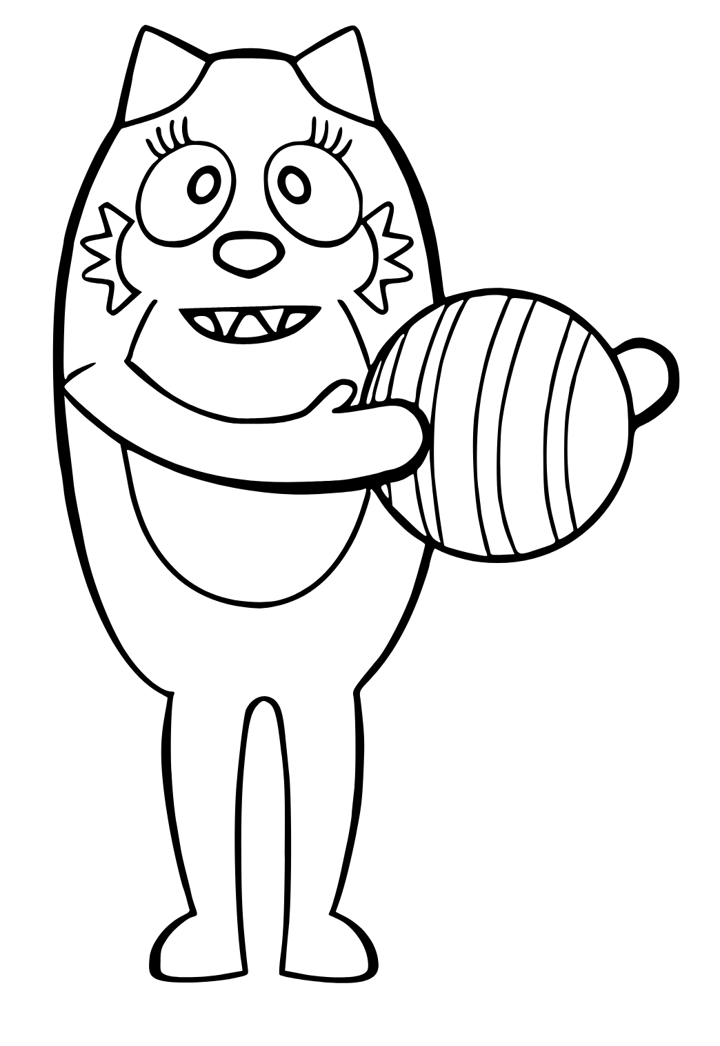 Free printable yo gabba gabba ball coloring page sheet and picture for adults and kids girls and boys