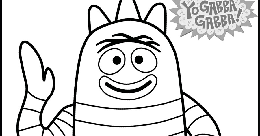 Brobee yo gabba gabba coloring pages team colors