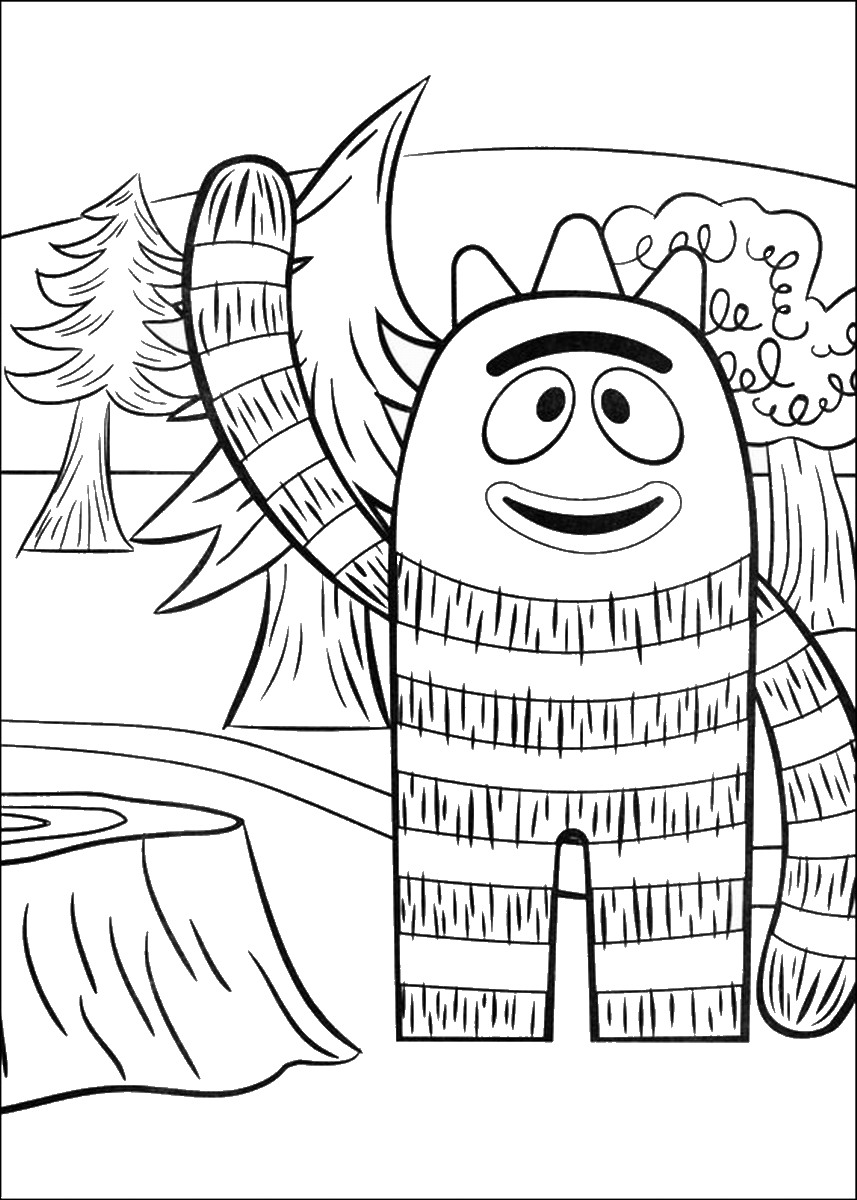 Yo gabba gabba coloring pages â birthday printable