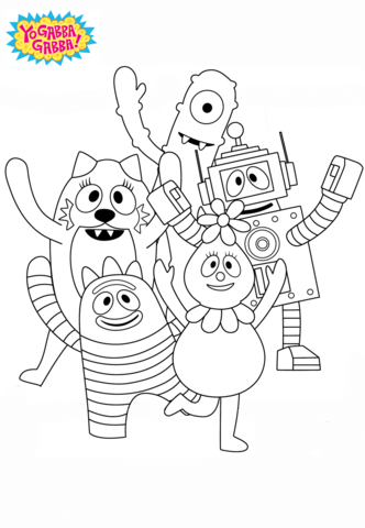 Yo gabba gabba coloring pages free coloring pages