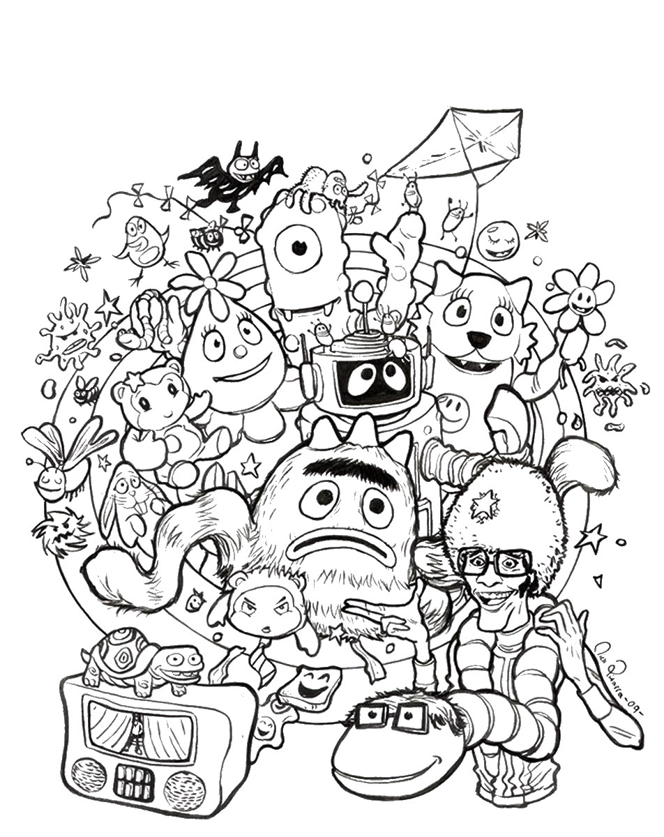 Yo gabba gabba coloring pages