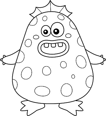 Monster fish coloring page colored illustration vector colorful halloween vector vector colorful halloween png and vector with transparent background for free download