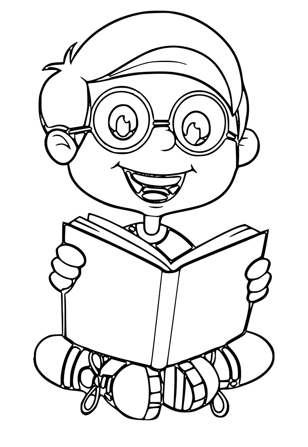 Free printable book joy coloring page for adults and kids