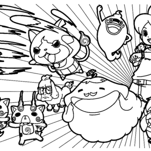 Yo kai watch coloring pages printable for free download