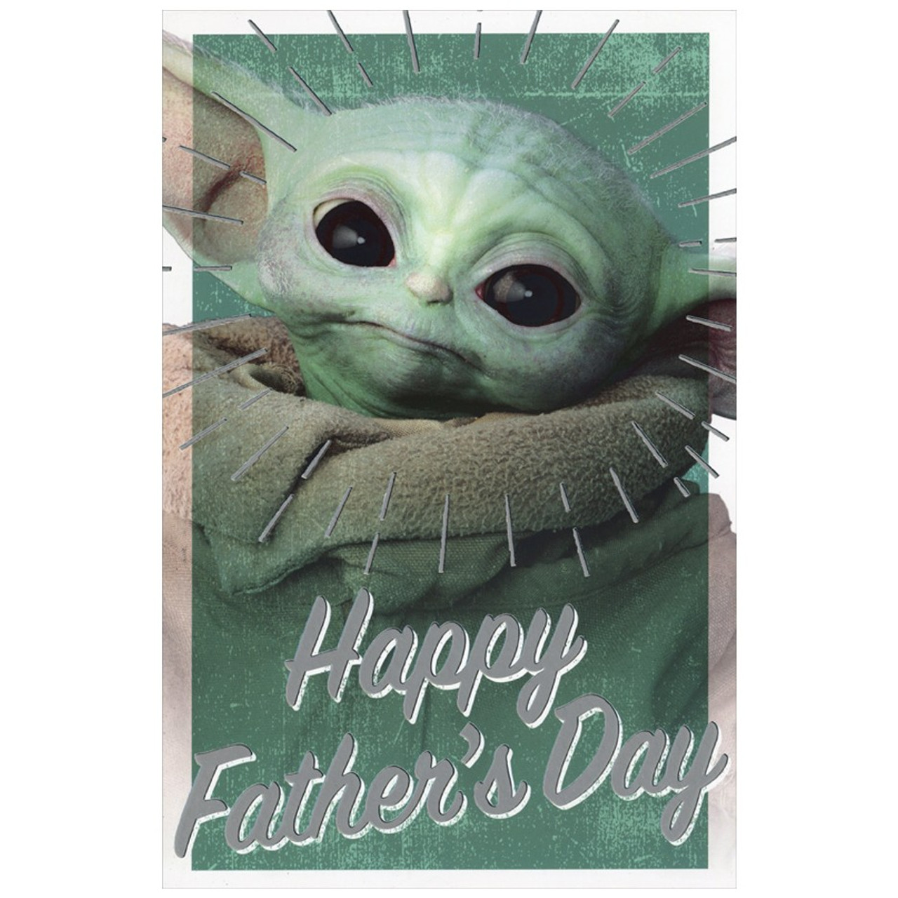 Baby yoda closeup oversized star wars fathers day card