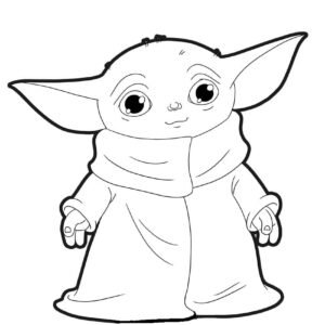 Baby yoda coloring pages printable for free download