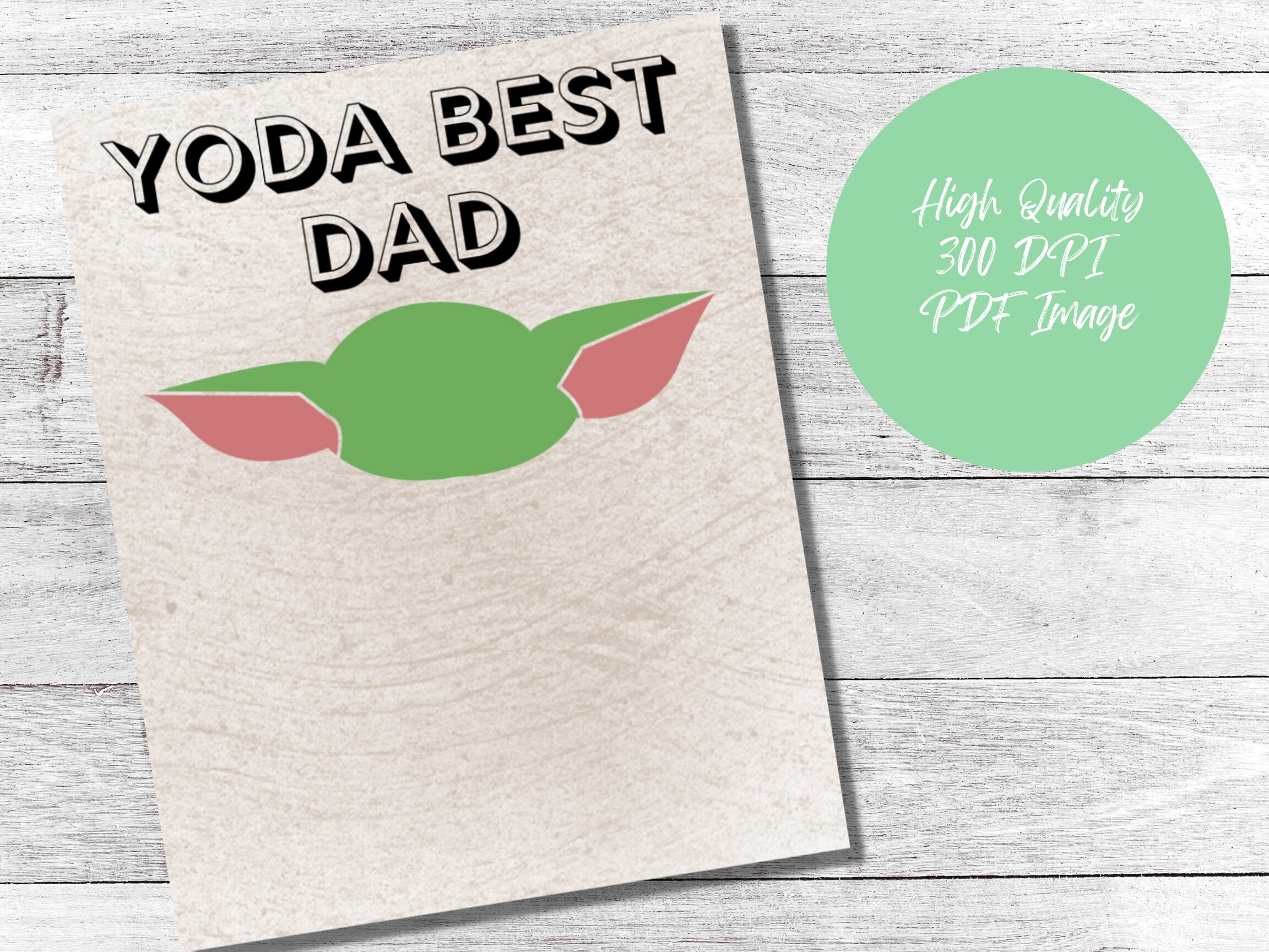 Yoda best dad handprint craft fathers day printable grandfather handprint art yoda craft instant download