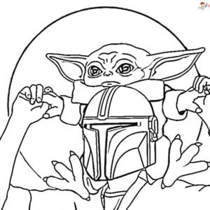 Baby yoda coloring pages printable for free download