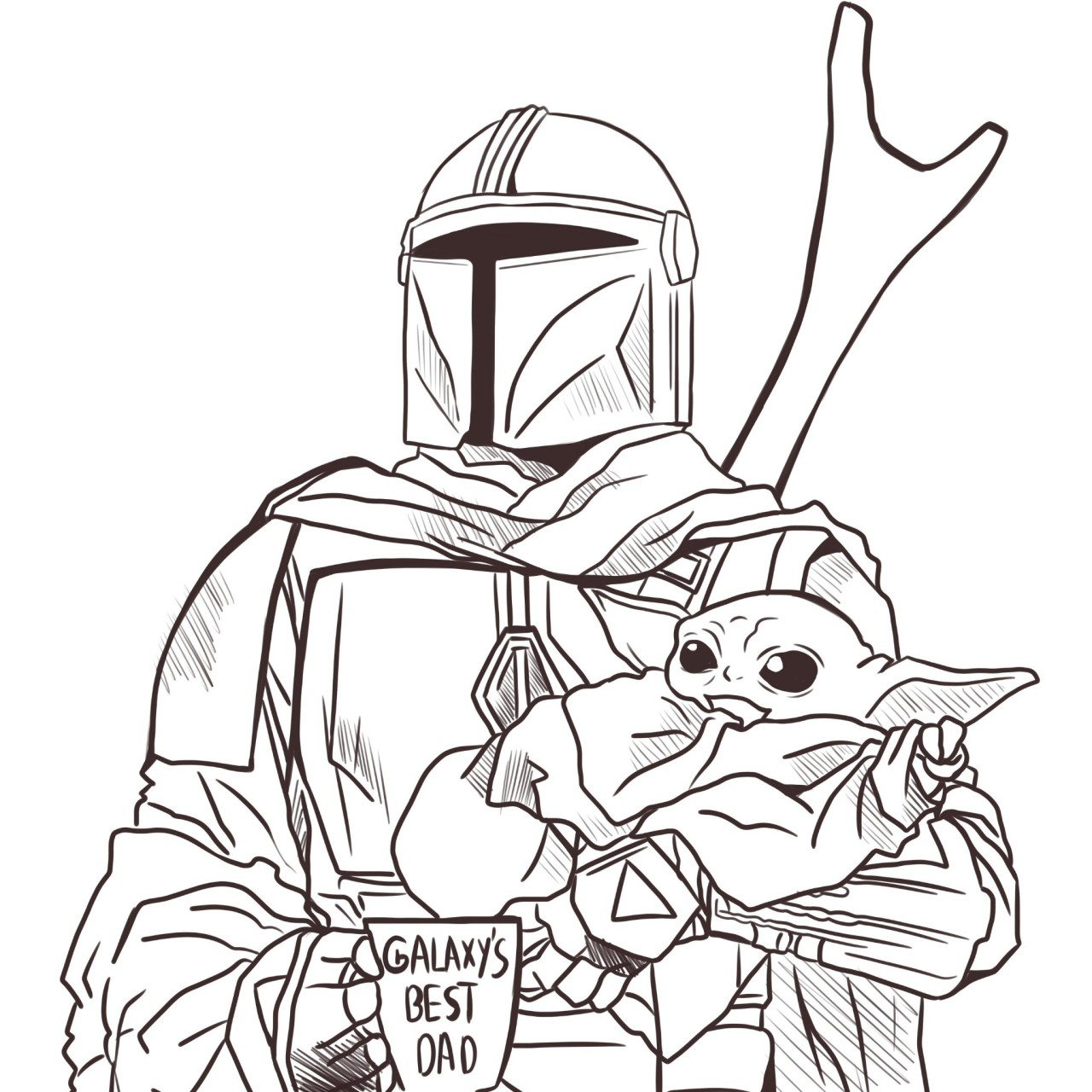 Cool mandalorian coloring pages printable pdf