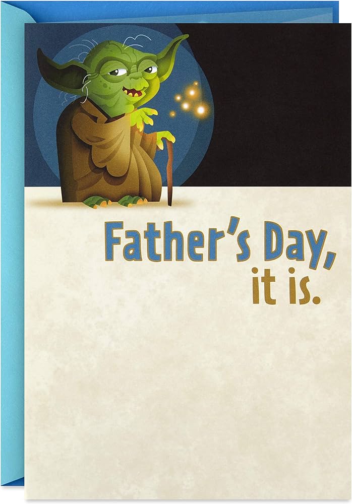 Hallmark star wars fathers day card yoda celebrate you we must ffw everything else