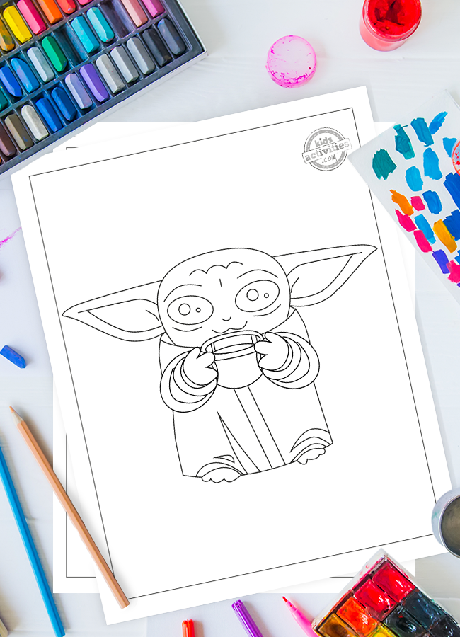 Cutest free printable baby yoda coloring pages kids activities blog