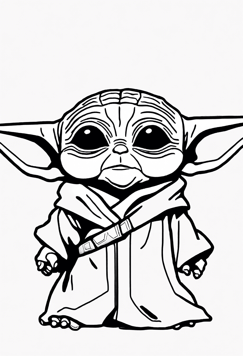 Baby yoda coloring pages