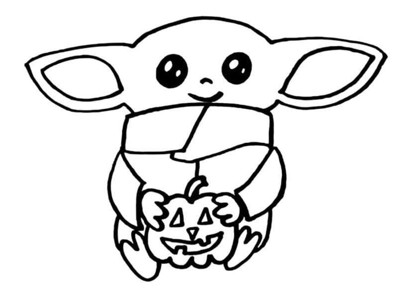 Baby yoda coloring pages