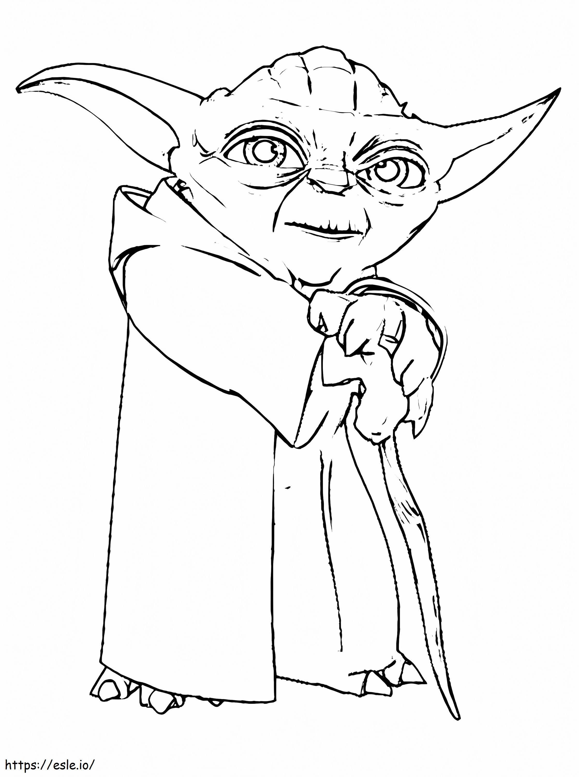 Star wars master yoda coloring page